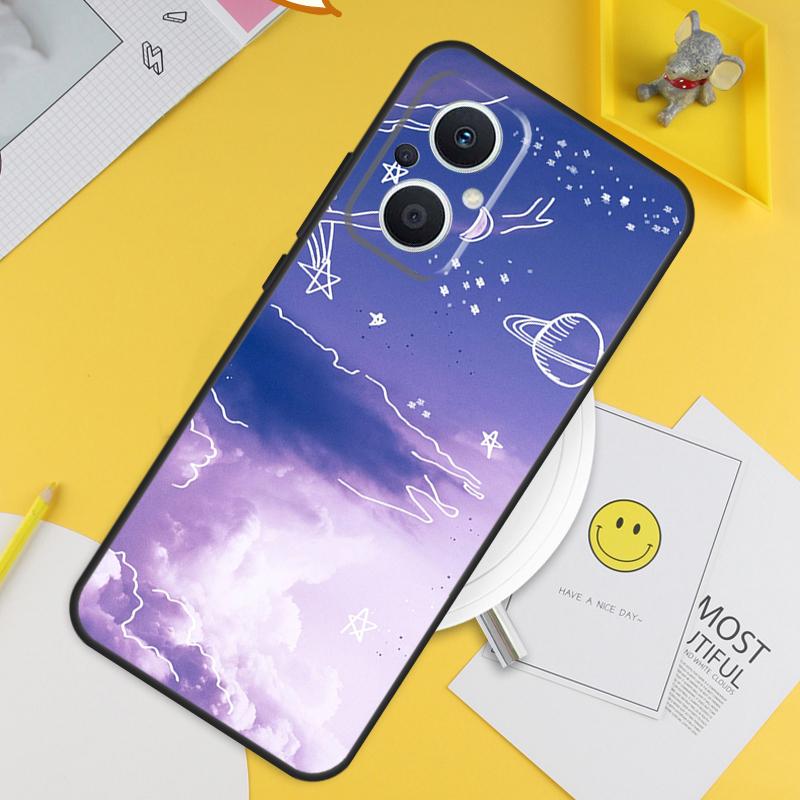 Purple aesthetic For OPPO Reno 14F 13F 12F 11F 13 12 11 10 14 Pro 7 8 Lite 8T OPPO Find X5 X6 X8 X9 Pro Case