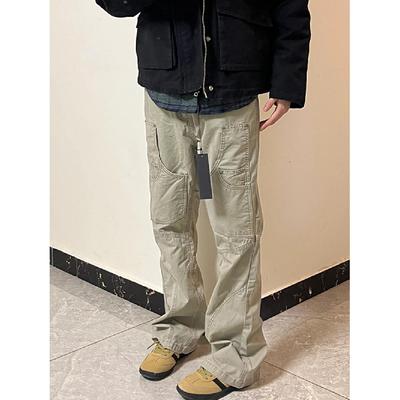 Overalls Men's and Women's Spring and Autumn Models American Retro High Street Cleanfit Patch Multi-Pocket Logging Casual Pants Fashion Brand