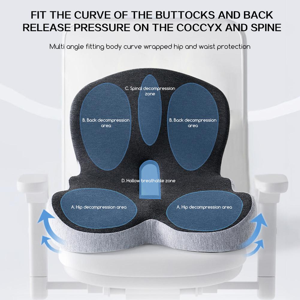 L-Shaped Foam Sofa Cushions Back Support Seats Cushion Double Comfort Easy Clean Tailbone Pain Relief Cushion For Office Chair