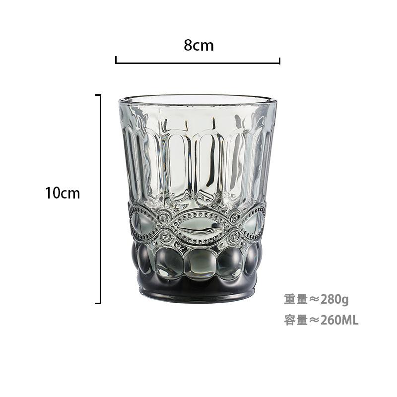 260 ml Water Glass for Juice Beer Tea Milk Wine Drinking Drinkware for Cold Drink Glasses Family and Friends Party