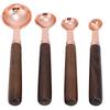 4-teiliges Set Roségold Edelstahl Messbecher Messlöffel für Haushaltsküche Backen Gadget