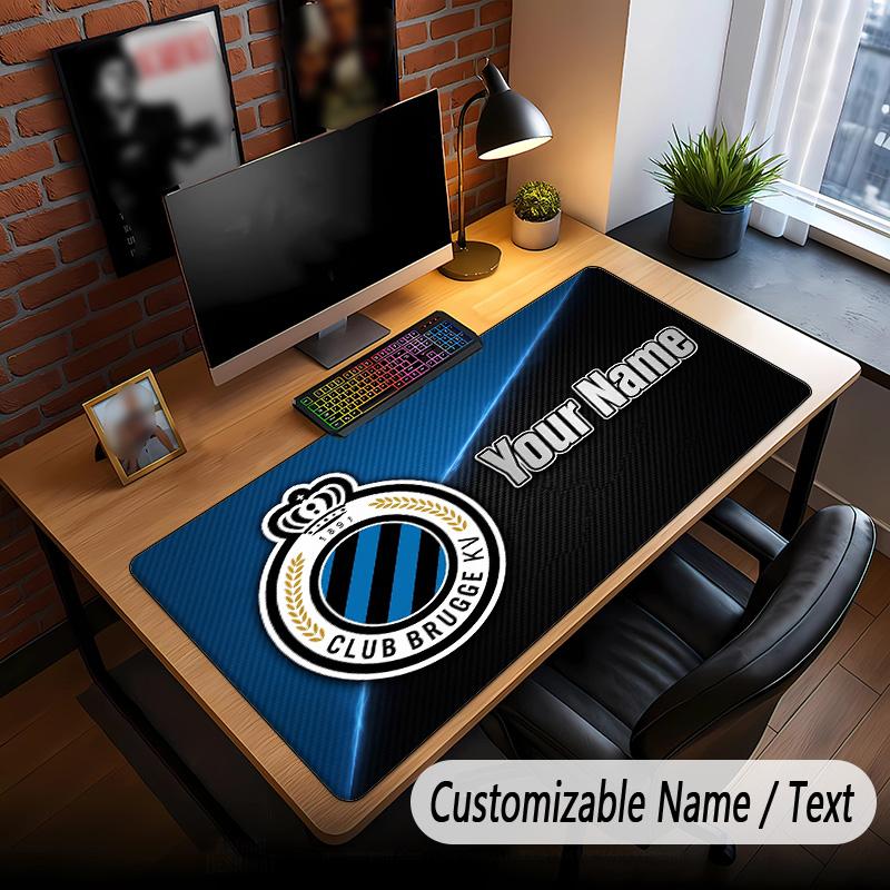 Large Mouse Pad Club Brugge FC Print Custom Name Text Desk Mat for Office Gaming