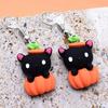 Fashion Pumpkin cat Hat Dangle Earrings Jewelry Halloween Cartoon Resin Earring