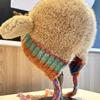 Christmas Antler Hat Windproof Knit Beanie Reindeer Warm Hat for Women Girls Teens Children Travel Holiday Outdoor
