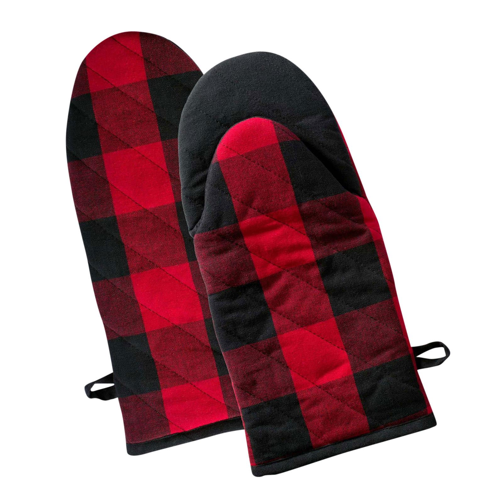 

Перчатки для микроволновой печи, кухонные высокотемпературные противоожоговые толстые хлопковые перчатки (Набор из 2)