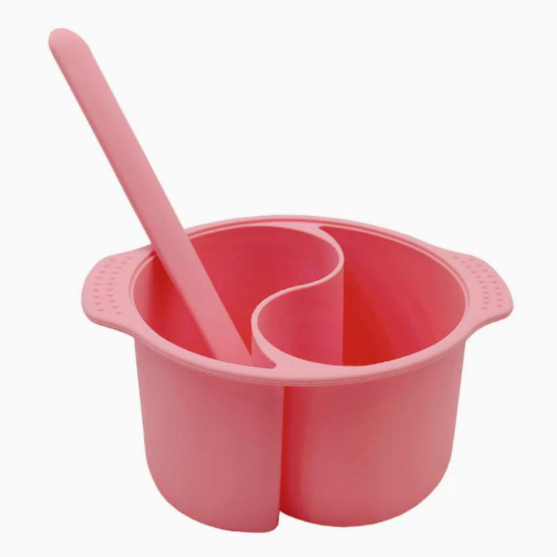 Silicone Double Compartment Nail Soak Bowl Heat Resistant 1Pcs Drop Resistant for Home Manicure Nail Salon Daily Use