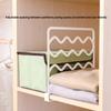 1/2Pack Adjustable Shelf Dividers | Plastic Closet Organizer for Wardrobe, Cupboard, Bookcase | Space-Saving Storage Rack, White
