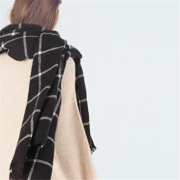Mary Autumn and winter large grid imitation cashmere red Korean version student plaid scarf shawl couple warm scarf