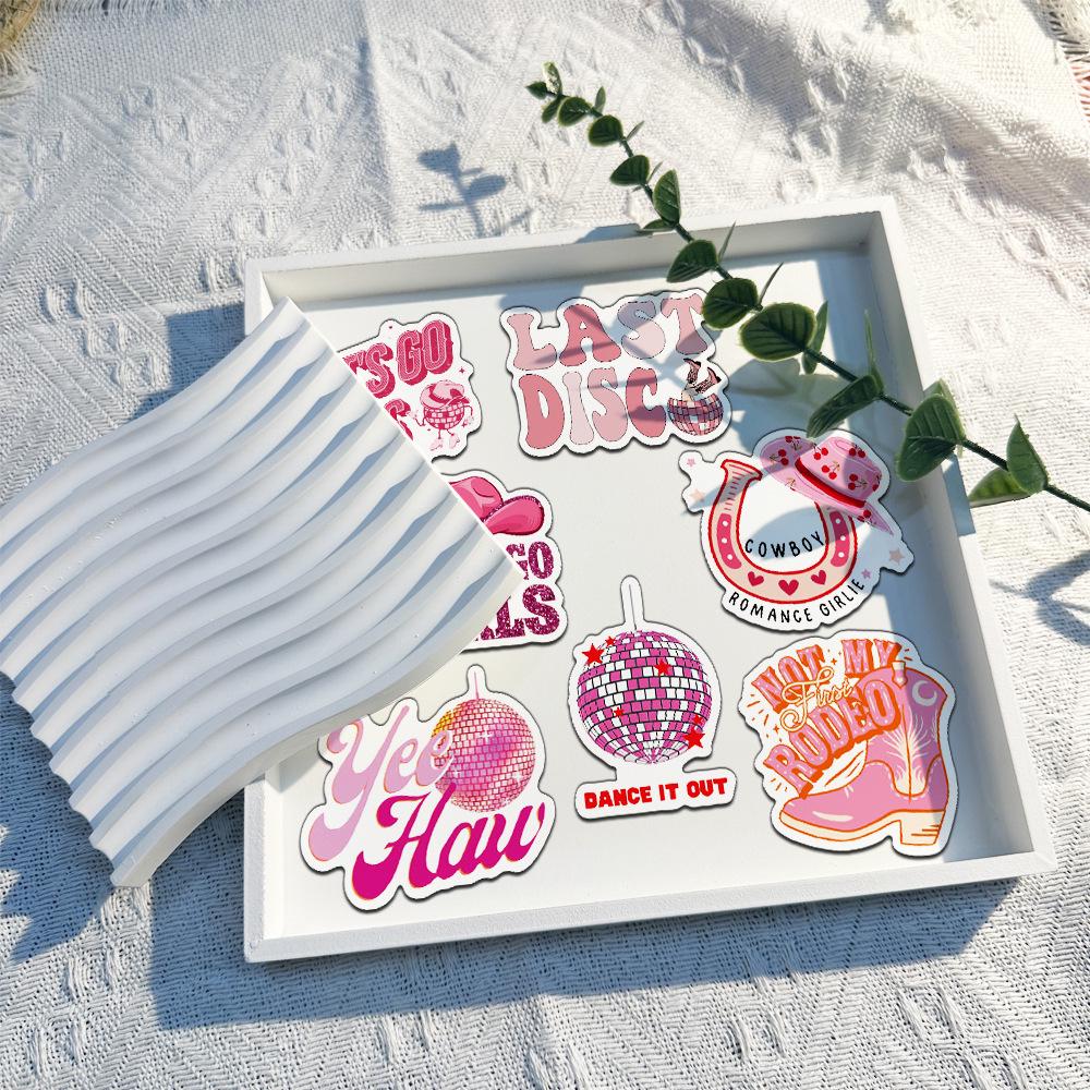 Pink Disco Cowgirl Personality Stickers - 50 Sheets for Journals, DIY, and Phone Cases