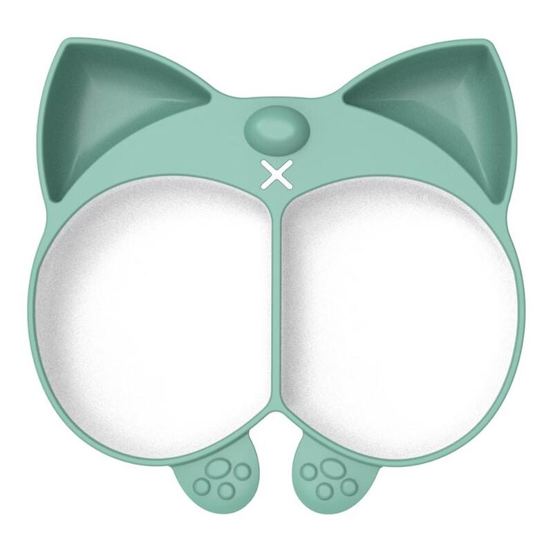 BIBOO Barns Livsmedelsgodkänd Silikon Uppdelad Middagstallrik