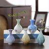 Crystalline Glaze Mini Ceramic Vase - Creative Home Desktop Ornament for Flowers