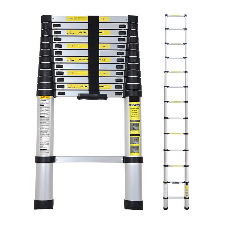 Portable Aluminum Alloy Folding Telescopic Ladder - Single-Sided Household Use