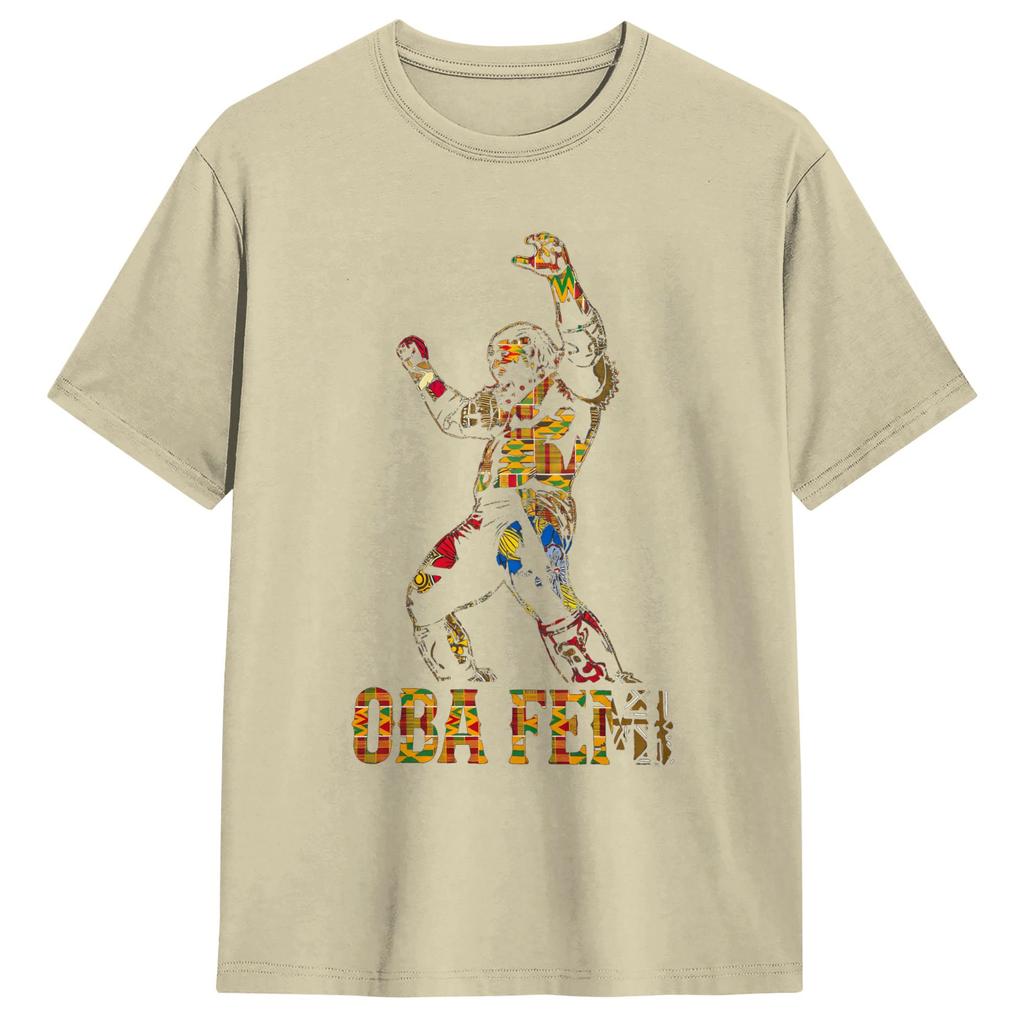 Unisex TShirt Oba Femi Black History T Shirts Hippie Summer Tee Shirt Aesthetic Pure Cotton Tops Gift