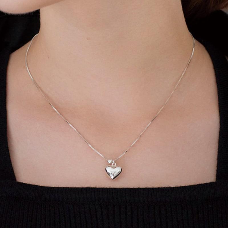 Dmoment (925Silver) Solisca Heart Necklace