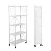 Bibliothèque - SEVENCOMFORT - 5 Niveaux - 163x72x37 Cm - Métal - Blanc