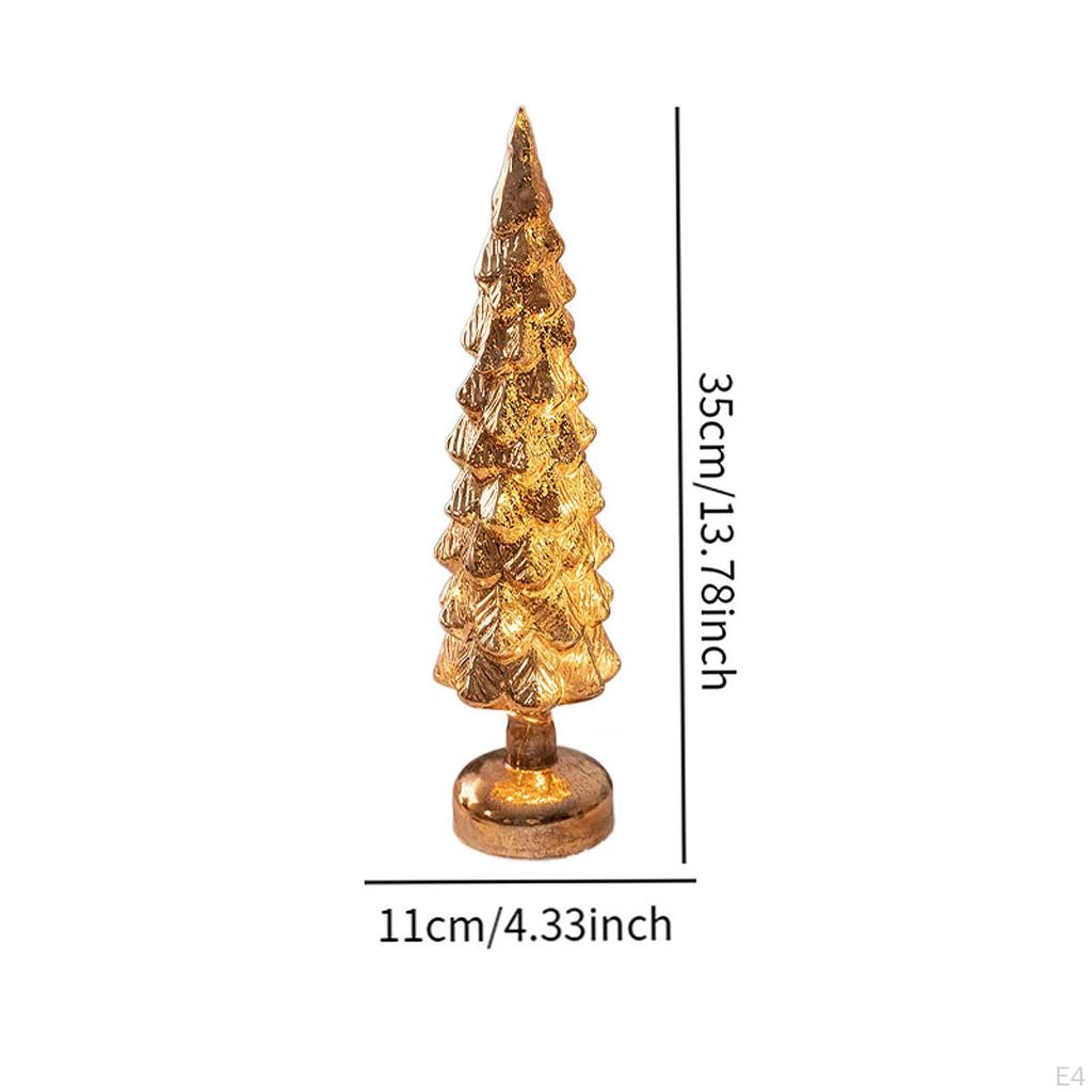 Lighted Tabletop Artificial Christmas Tree Decor Art Crafts Desktop Xmas Night Lamp