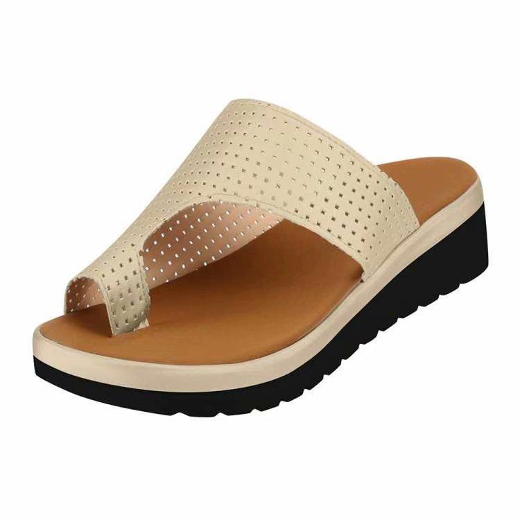 

Women s sandals summer toe beach sandals 43 абрикосовий
