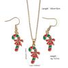 Stainless Steel Christmas Earrings & Necklace Set: Bells, Snowflakes, Santa, Tree, Candy Cane for Women