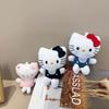 Hello Kitty Plush Keychain with Bow - Cute Cartoon Cat Bag Pendant Doll