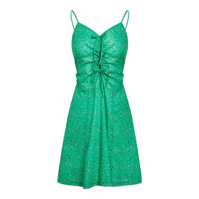 

Женское мини-платье-майка с V-образным вырезом и французским цветочным принтом M