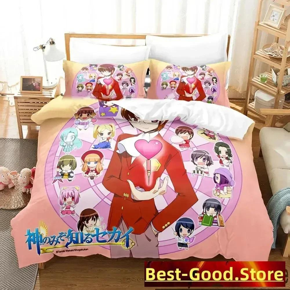 3D Print Anime The World God Only Knows Bedding Set Boys Girls Twin Queen King Size Duvet Cover Pillowcase Bed Boys Adult