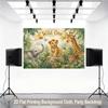 2D Flat Backdrop1pc Cute Animals Forest Scene Vivid Backdrop Banner Polyester Wall Decor For Living Room Bedroom Office Outdoor Decor Party