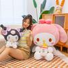Large Cute Melodic Plush Toy With Bottle Style Kuromi And My Melody For Girls