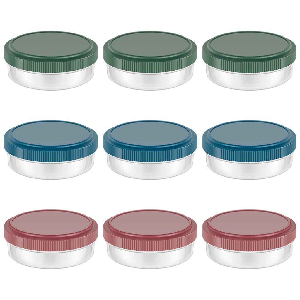 9Pcs Salad Dressing Container with Leakproof Lids 50/75ml Reusable Sauce Container For Lunch Box and Picnic Dips Salad Spices