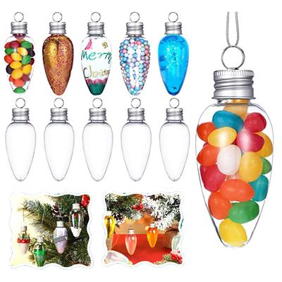 Christmas Transparent Ball Xmas Tree Hanging Ornaments Decoration Plastic Fillable Bauble For Home Wedding Party Gifts Boxs