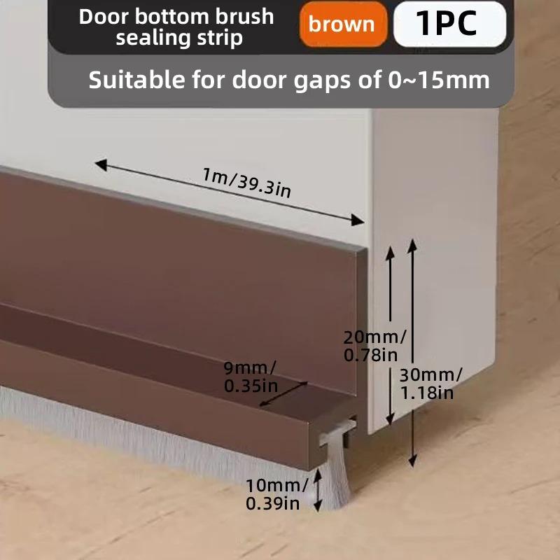 

1pc 1m/39.37in Door Sealing Strip Self-adhesive Gap Filling Sealing Strips Insect Proof Brush Strip Windproof Soundproof Door 1m верблюд