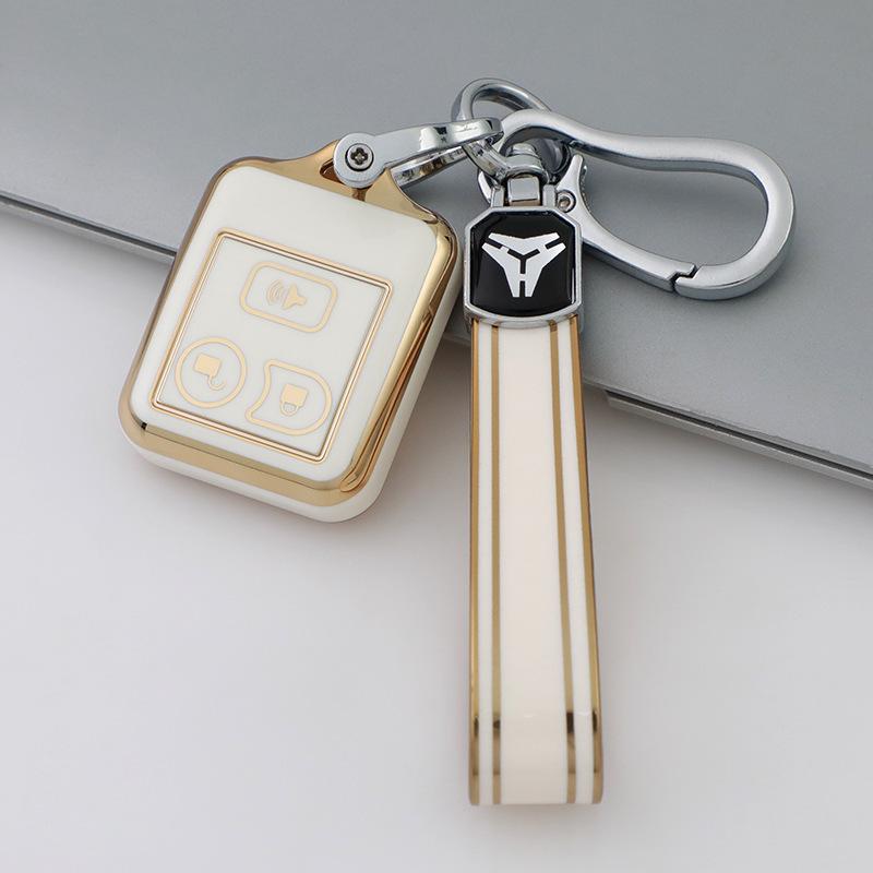 Gold Edge Car Key Case for Ford Lincoln Mercury (3/4 Button)