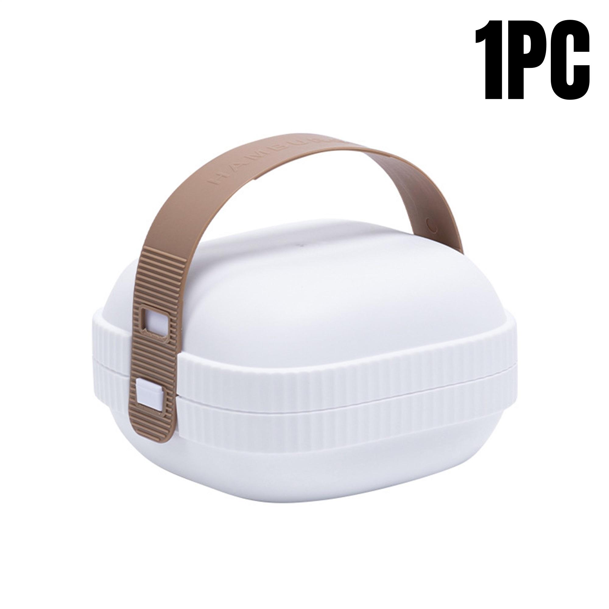 

1/2/3 шт. контейнер для гамбургеров с крышкой и ремешком для руки, многоразовый контейнер для торта, сэндвича, булочки, суши, портативные коробки для еды на вынос для пикника