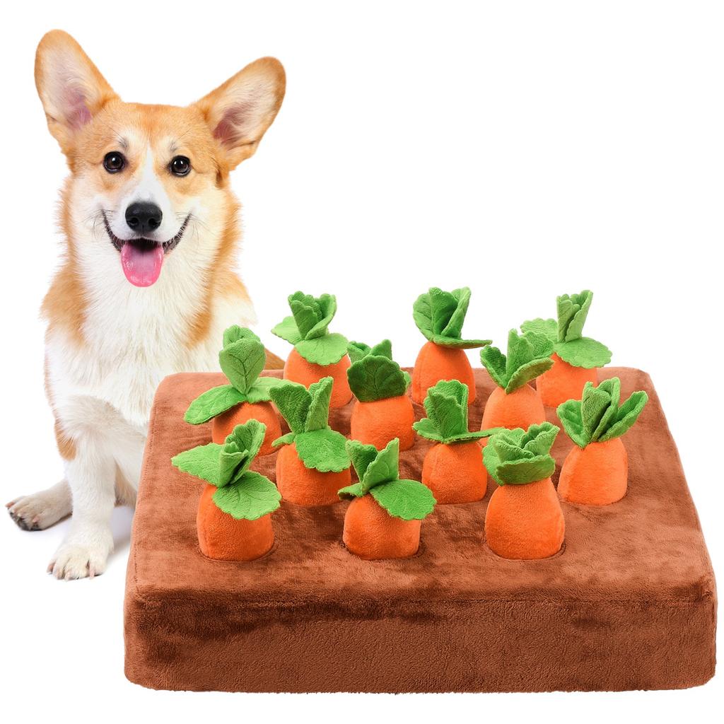 Carrot Snuffle Toy Anti Skid Fun Interactive Carrot Dog Puzzle Toy For Dog Training