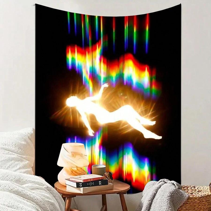 Falling Parallel World Tapestry Abstract Sexy Female Art Wall Backdrop for Living Room Bedroom Office Graduation Gift 74x94cm(29x37in)