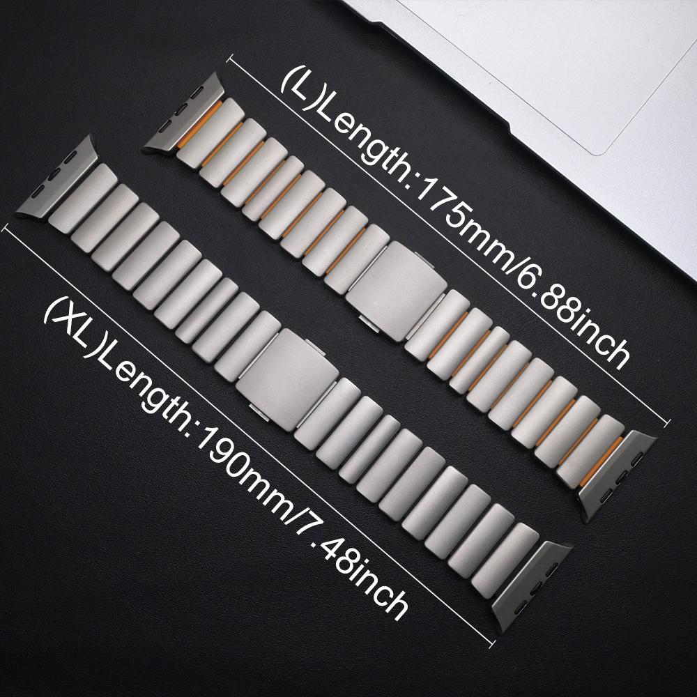Titanium Straps for Apple Watch Band Ultra 3/2 49mm Men Rubber Bracelet for IWatch Series 11 10 9 8 7 6 5 4 SE3 44mm 45mm 46mm
