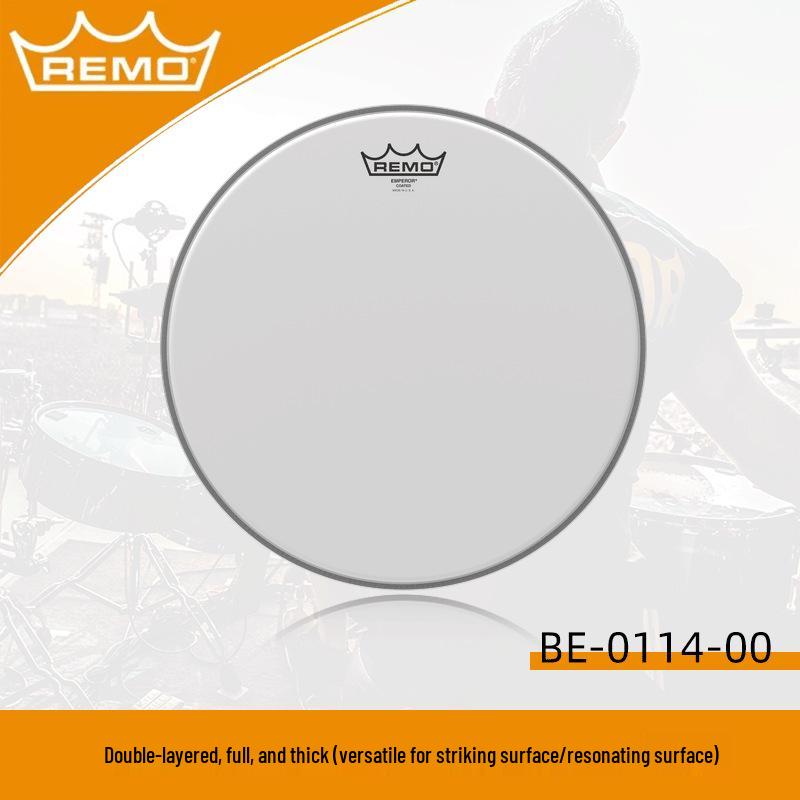 Allied Parts 14" REMO Sandblasted Swedish Drum Kit, Black and White Single Ply Resonance Drumhead