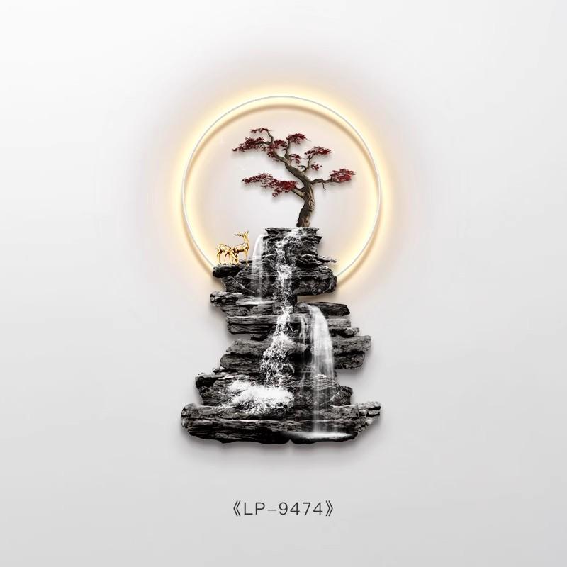 

Домашний декор настенная поверхность хрустальный фарфор акриловая живопись подвесные элементы украшение гостиной светодиодный круг 40X70CM