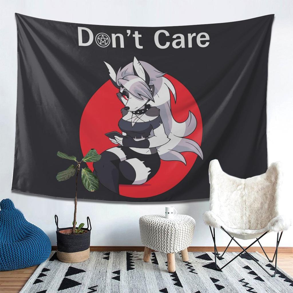 Loona Collage Helluva Boss Anime Tapestry Wall Hanging Aesthetic Home Decoration Tapestries for Living Room Bedroom