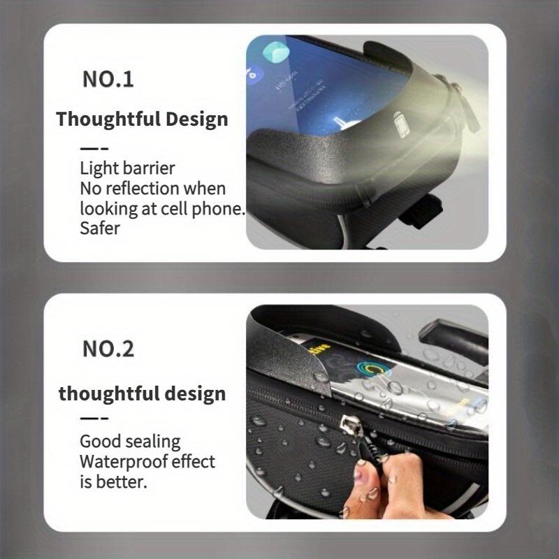 1pc New Bike Bag Bike Mountain Bag Cell Phone Touch Screen Waterproof Storage Bag Removable Bag