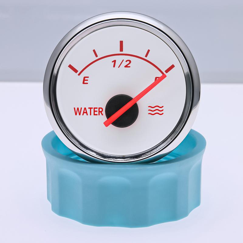 New Red Light 2" 52MM Water Level Gauge+Water Level Sensor 100~600mm for Car Boat Motor 0-190 Ohm Water Tank Meter 12V24V