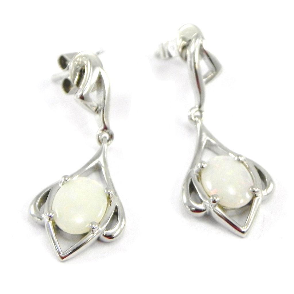 

Les Trésors De Lily [G0771] - Серебряные серьги Goddess Opal Белое серебро (родированное покрытие) - 27x11 мм