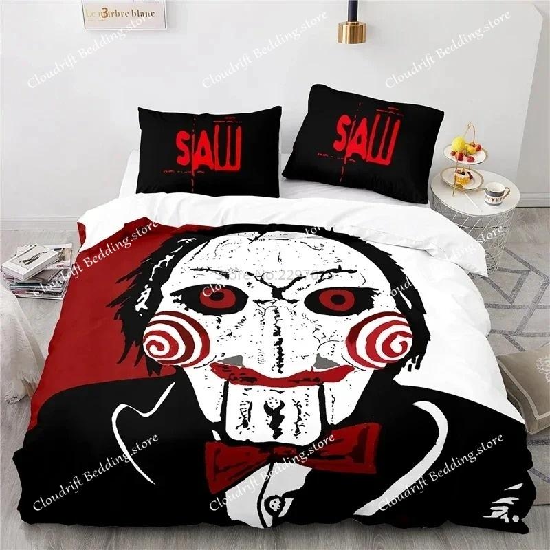 Horror Saw Movie Bedding Set 3D Duvet Cover Pillowcase Comforter Bedclothes Queen King Size Drop Shipping Duvet Cover Bed Set