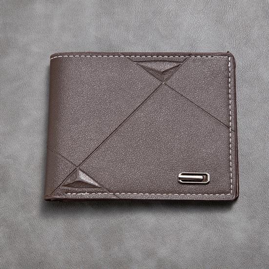 Men Bifold Wallet Slim Faux Leather Card Short Card Wallet Holder Pocket Wallet