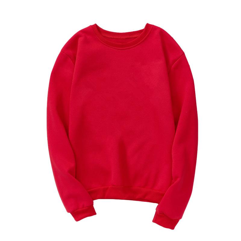 Damen Einfarbiges Samt-Sweatshirt Damen Herbst Winter Neu Locker Dick Pullover Hoodie