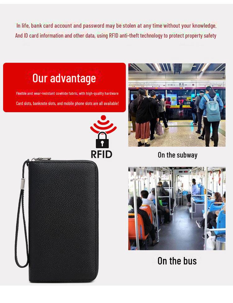 Xiangyin 2024 Women's Genuine Leather Long Wallet & Coin Purse - Niche Design, Cowhide Clutch, Slim Style