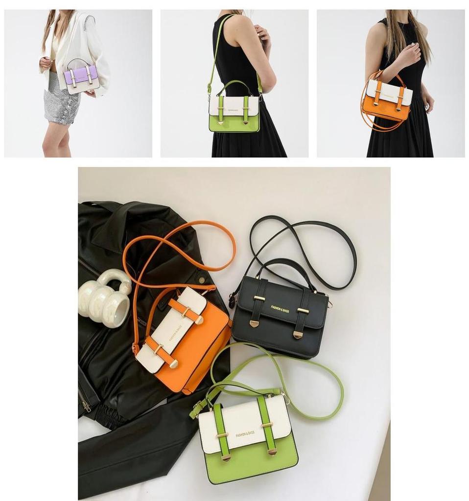 Chic Colorful 2024 Fashion Small Shoulder Bag Women's Texture Handbag Street Style