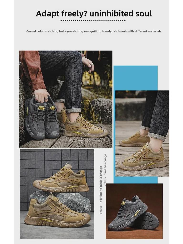 Herren Verschleißfeste Atmungsaktive Rutschfeste Schuhe für Frühling/Herbst - Leicht, Stoßdämpfend, Vielseitiges Freizeit-Schuhwerk