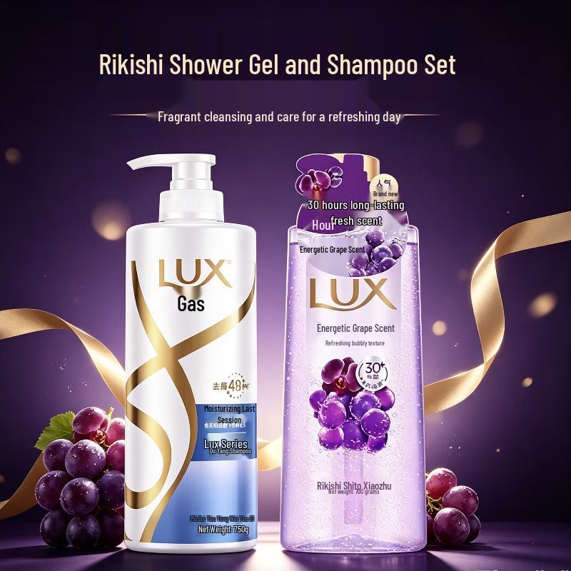 Lux Hydrating Anti-Dandruff Shampoo & Refreshing Grape Shower Gel Set
