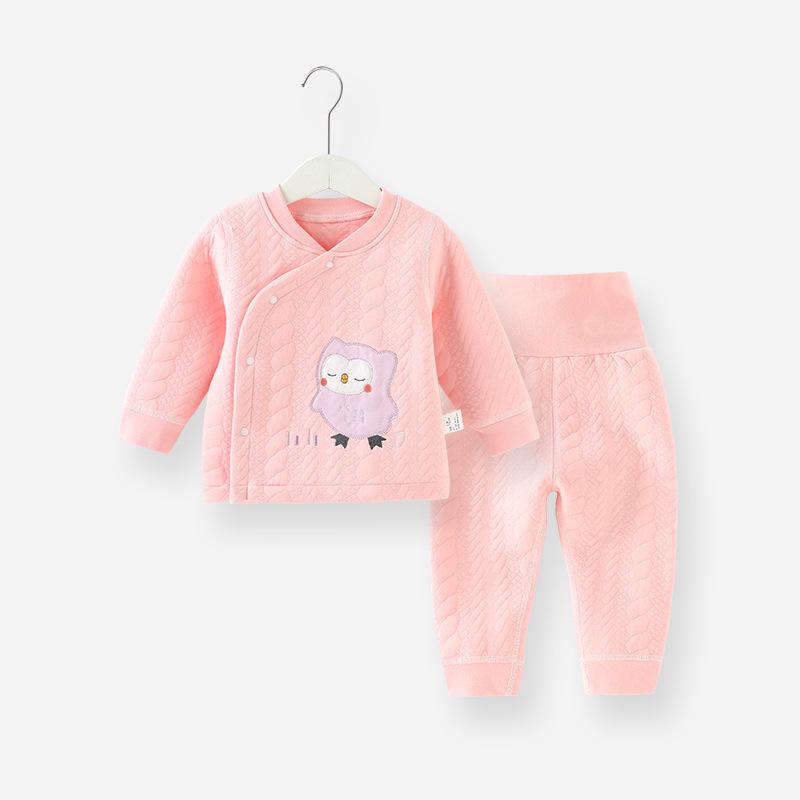 Unisex Baby Quilted Cotton Clothing Set for Spring, Autumn, Winter - Thick, Warm, Temperature Locking