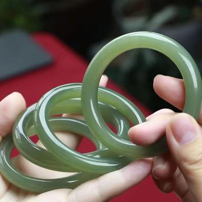 1 Pc Natural Jade Bangle Fashionable Charm Jade Bangle Women's Gift